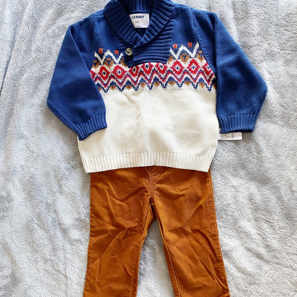 Toddler boys classic winter outfit